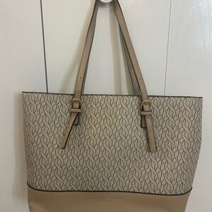 NEW Marc New York Patterned Tan Tote
